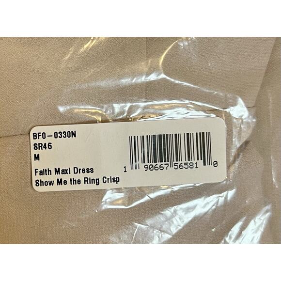 Show Me Your Mumu Faith Maxi Bridesmaid Dress Show Me The Ring Crisp NWT M - Picture 5 of 6